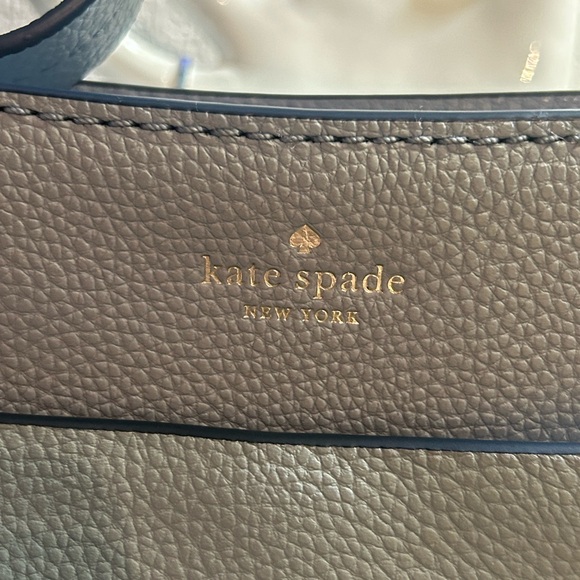 Kate Spade Orchard Street Hemsley blue dawn pebbled leather crossbody w/ tassels - Picture 6 of 14